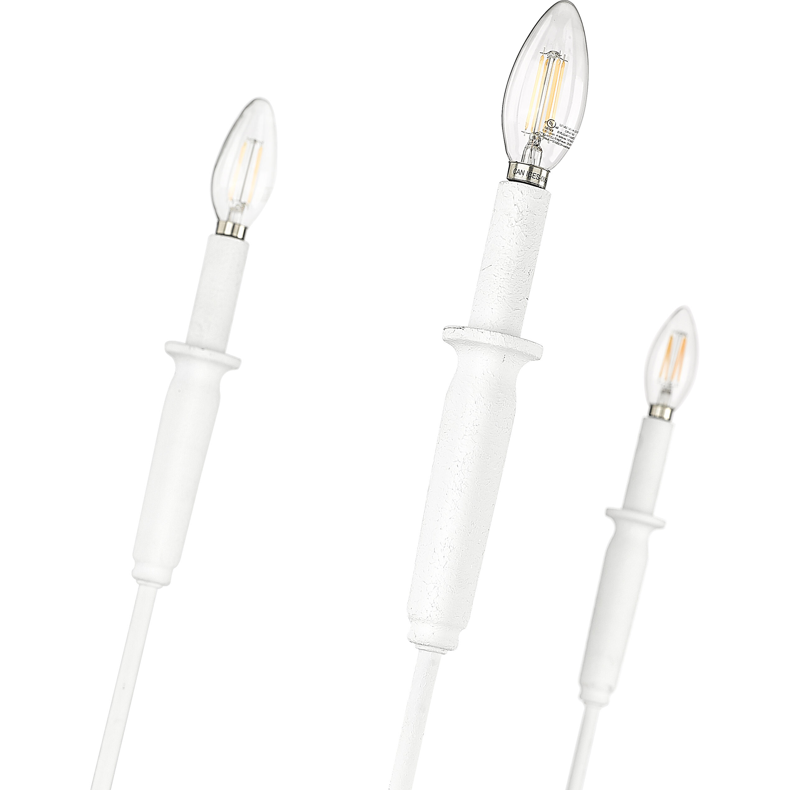 Savanne 6 Light 38 inch Textured White Chandelier Ceiling Light